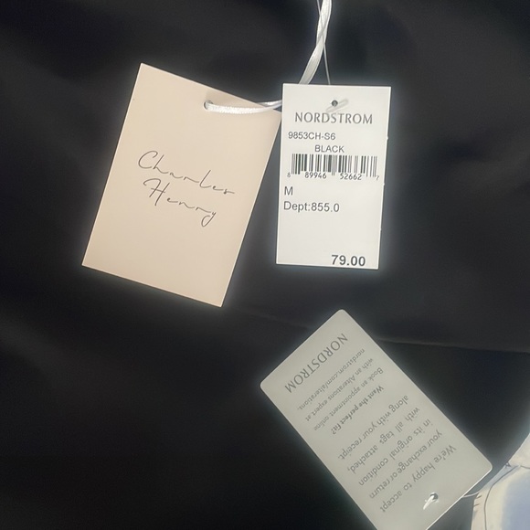 NWT Charles Henry Black Off the Shoulder Dress - Picture 7 of 7